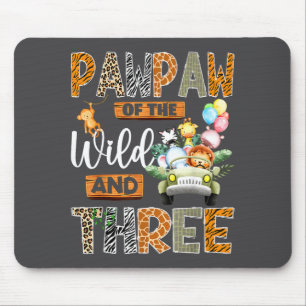 Pawpaw Of The Wild And Three 3rd Birthday Boy Safa Mouse Mat
