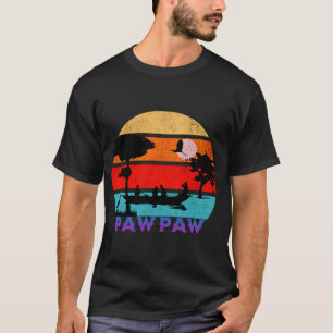 Pawpaw Retro Sunset Ocean Grandfather T-Shirt