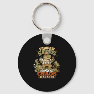 Pawpaw saurus chaos manager grandpa dad gag joke key ring