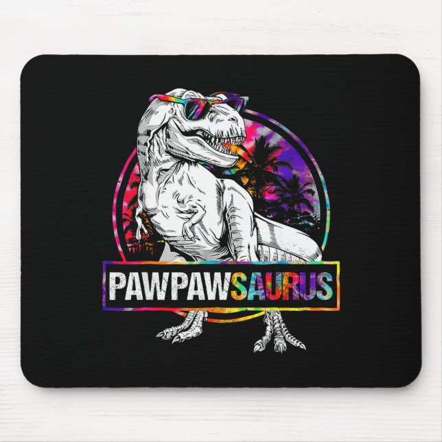 Pawpawsaurus Dinosaur Pawpaw Saurus Family Matchin Mouse Mat (Front)