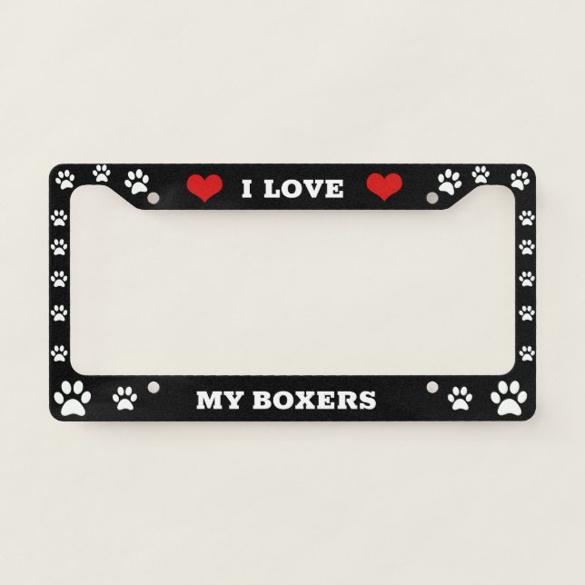 Pawprint, Dog Breed Licence Plate Frame (Front)