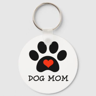 Pawprint Dog Mum Key Ring