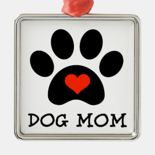 Pawprint Dog Mum Metal Tree Decoration
