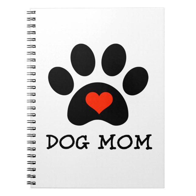 Pawprint Dog Mum Notebook (Front)