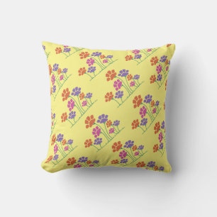 Pawprint Flower Garden Cushion