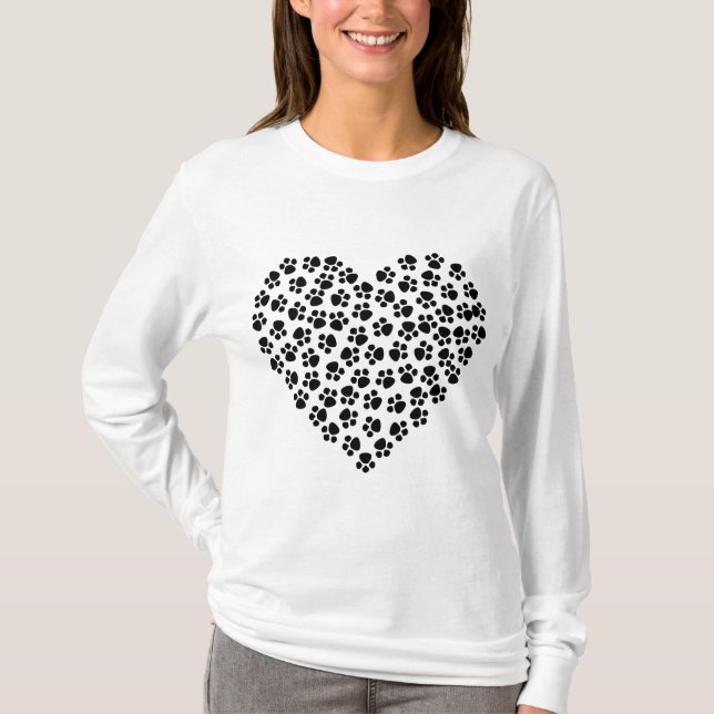 Pawprint Heart T-Shirt (Front)