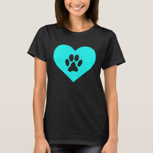Pawprint Heart Vet Tech Appreciation Love Paw Prin T-Shirt