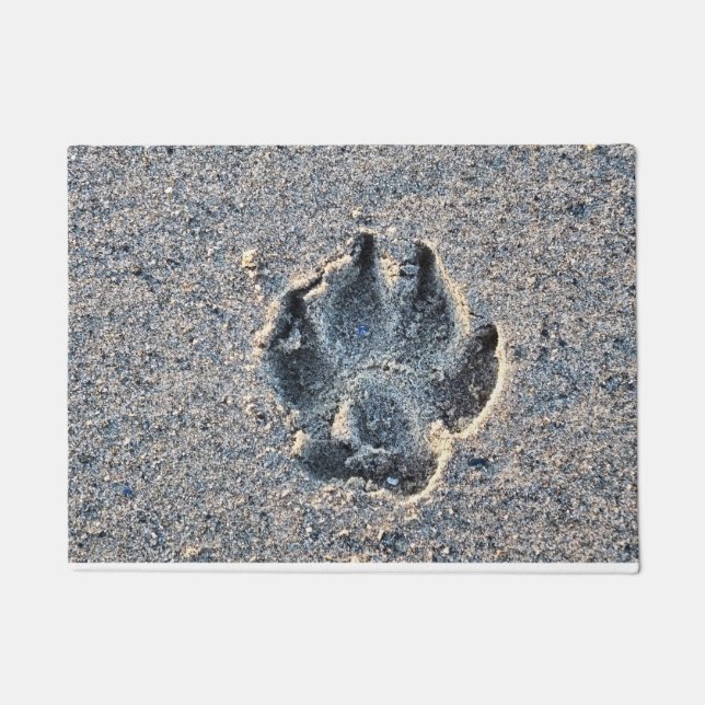 PAWPRINT IN THE SAND  DOORMAT (Front)