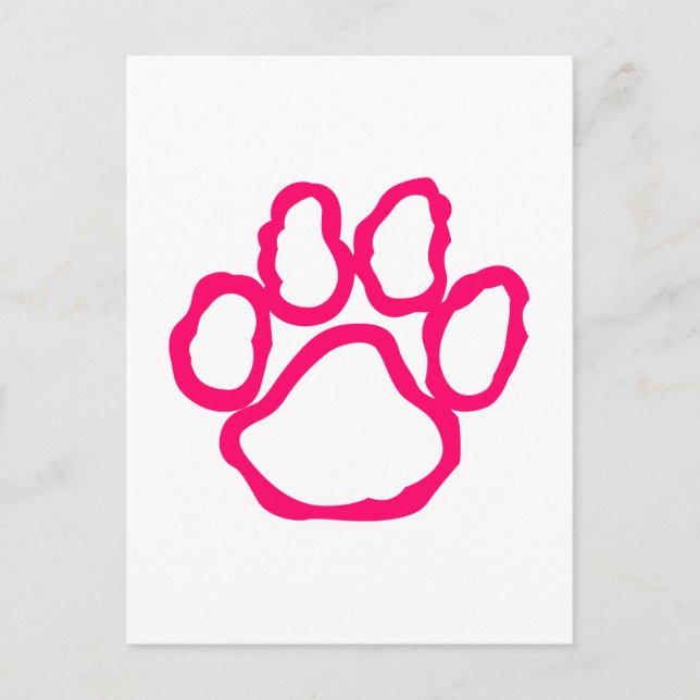 Pawprint Outline Postcard (Front)