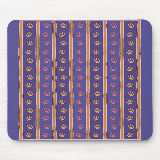 Pawprint Pattern Mouse Mat (Front)