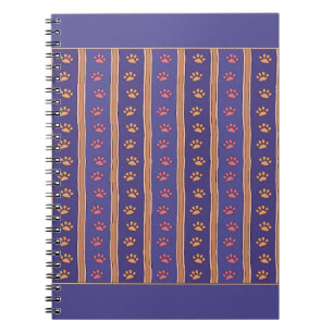 Pawprint Pattern Notebook