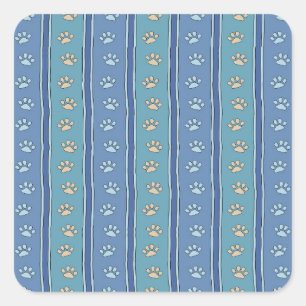 Pawprint Pattern Square Sticker