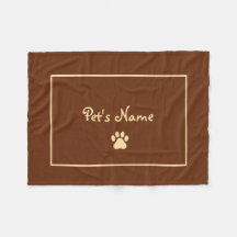 Pawprint Personalised Dog Blankets