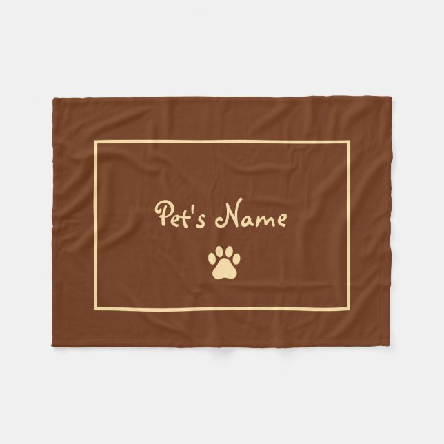 Pawprint Personalised Dog Blankets (Front (Horizontal))
