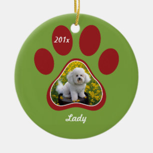 Pawprint Personalised Pet Ornament