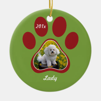 Pawprint Personalised Pet Ornament