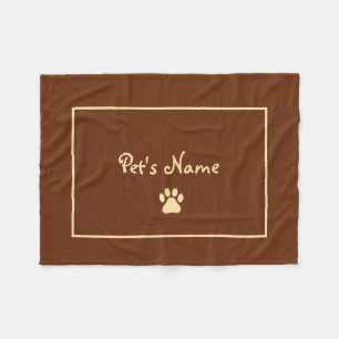 Pawprint Personalized Dog Blankets