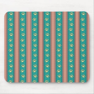 Pawprint Stripes Mouse Mat