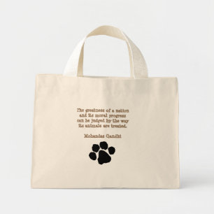PawPrintGhandi Mini Tote Bag