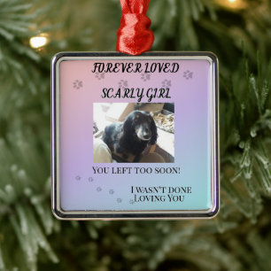 Pawprints Across the Rainbo Tribute Metal Tree Decoration
