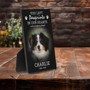 Pawprints in Our Hearts Pet Memorial Plaque