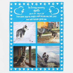 Pawprints of Love Photo Fleece Blanket