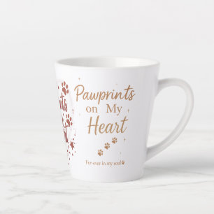 Pawprints on My Heart – Small Gold Glitter Pet Latte Mug