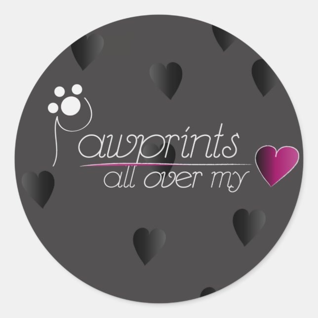 Pawprints - sticker (Front)