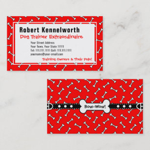 Paws and Bones Funny Design for Dog Lovers Business Card