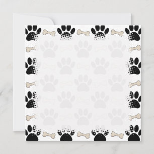 Paws And Bones Pattern Card