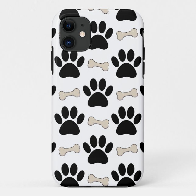 Paws And Bones Pattern Case-Mate iPhone Case (Back)