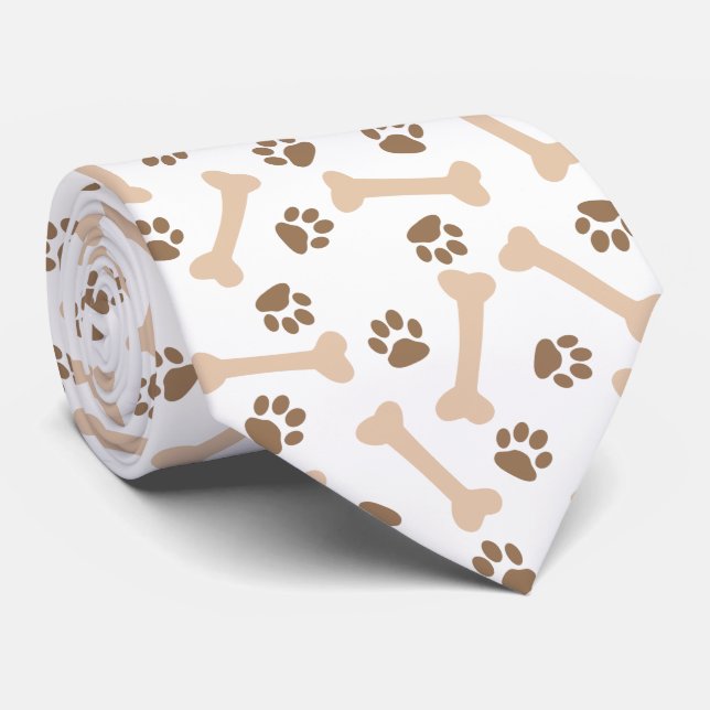 Paws and Bones Tie (Rolled)