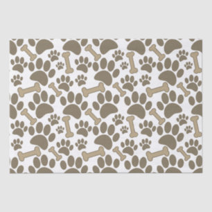 Paws And Bones Vintage Style Print  Tissue Paper