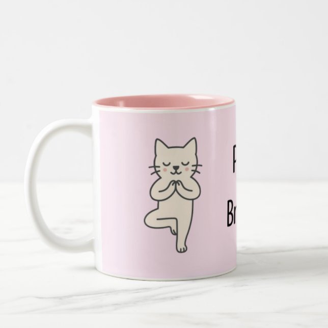 Paws and Breathe Two-Tone Coffee Mug (Left)
