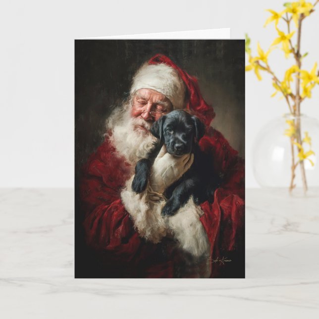 Paws and Claus Card (Yellow Flower)