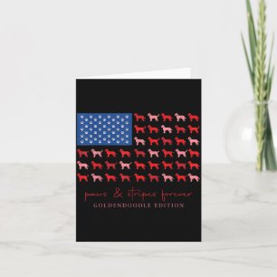 Paws And Es Forever Goldendoodle Usa Flag 4th Of Card