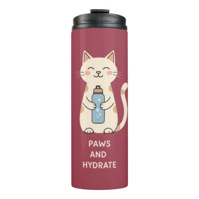 Paws and Hydrate Thermal Tumbler (Front)