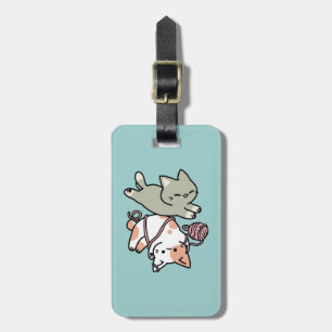 Paws and Play – Adorable Cat Illustration Luggage Tag