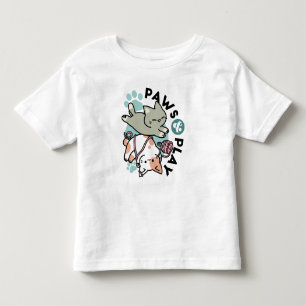 Paws and Play – Adorable Cat Illustration Toddler T-Shirt