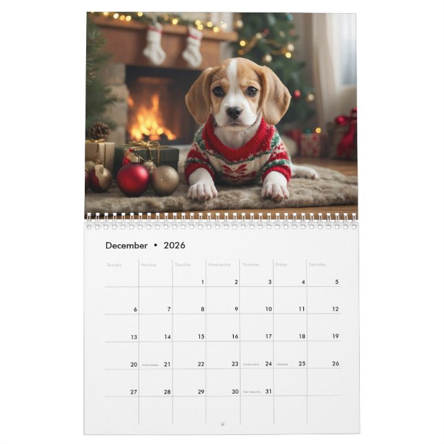 Paws and Playfulness: 2024 Puppy Calendar (Dec 2026)