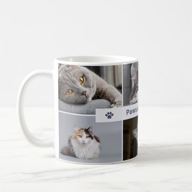 Paws and Reflect – Cute Cat Mug for Cat Lovers (Left)