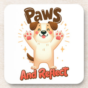Paws And Reflect Cute Dog Coaster