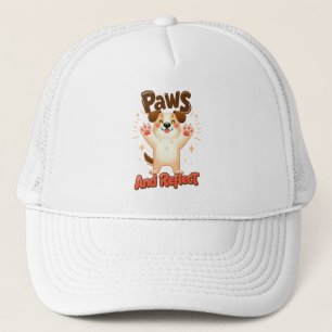 Paws And Reflect Cute Dog Trucker Hat