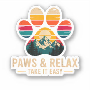 Paws and Relax Take It Easy Vintage Mountains Dog