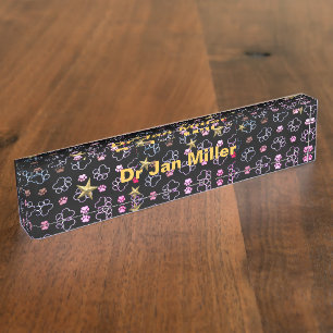 Paws and Stars Nameplate