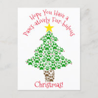 Paws-atively Fur-bulous Christmas Paw Prints Photo