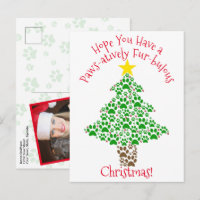 Paws-atively Fur-bulous Christmas Paw Prints Photo