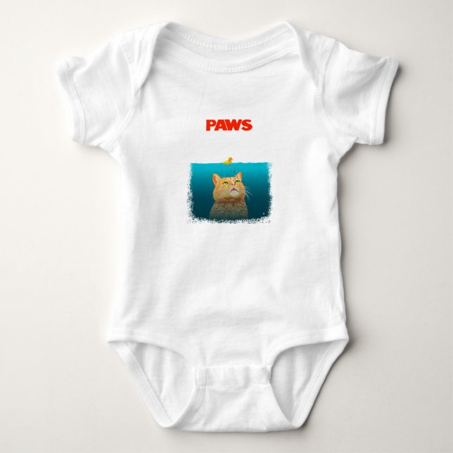 Paws!  baby bodysuit (Front)