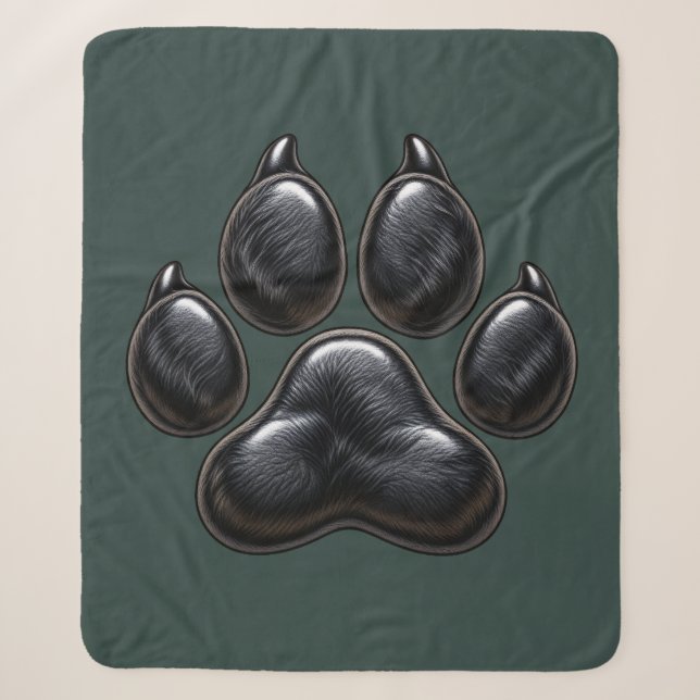 Paws Before Boots in the Sunset Sherpa Blanket (Front)