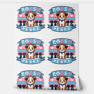 Paws Before People Cute Dog Lover Digital Art Wallpaper